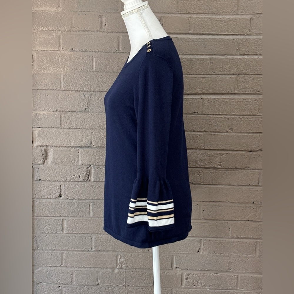 Lilly Pulitzer navy blue knit top M - Picture 4 of 11